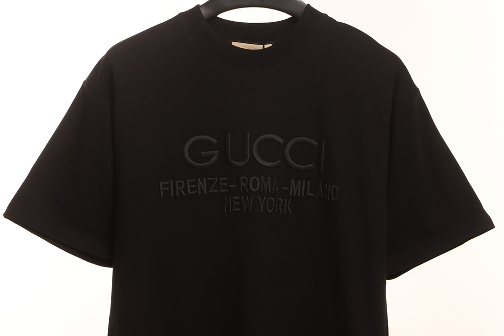 Gucci Classic City Series Embroidered Letters Short Sleeve