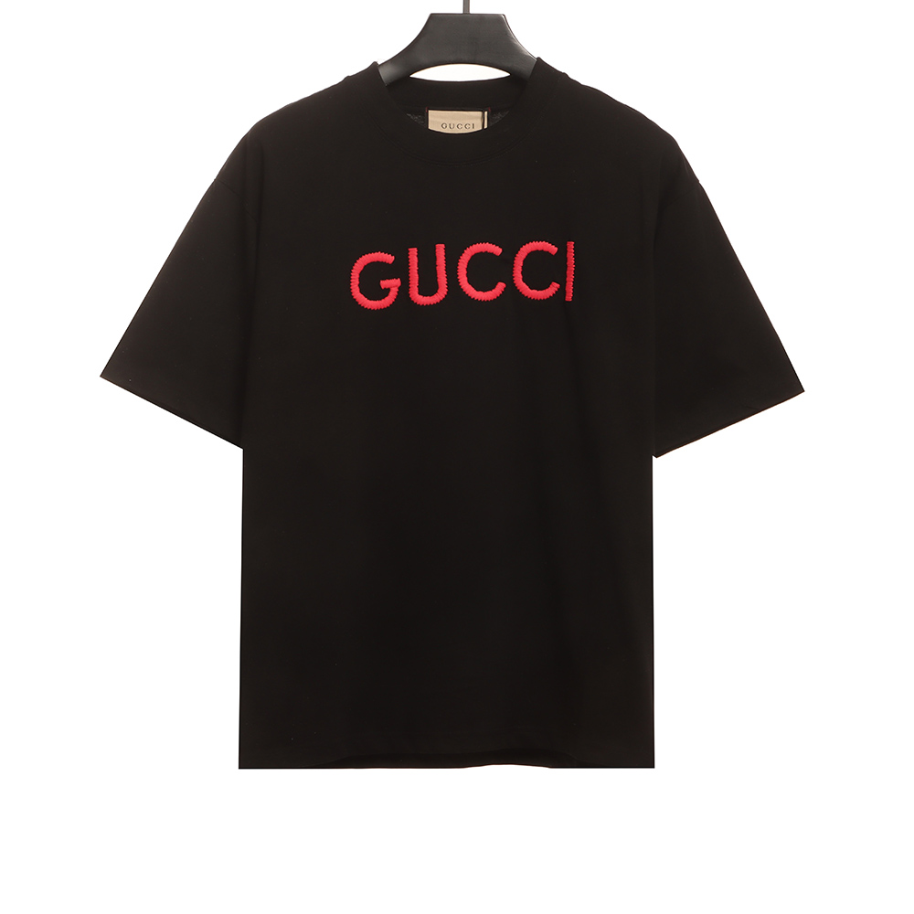 Gucci embroidered letter short sleeves