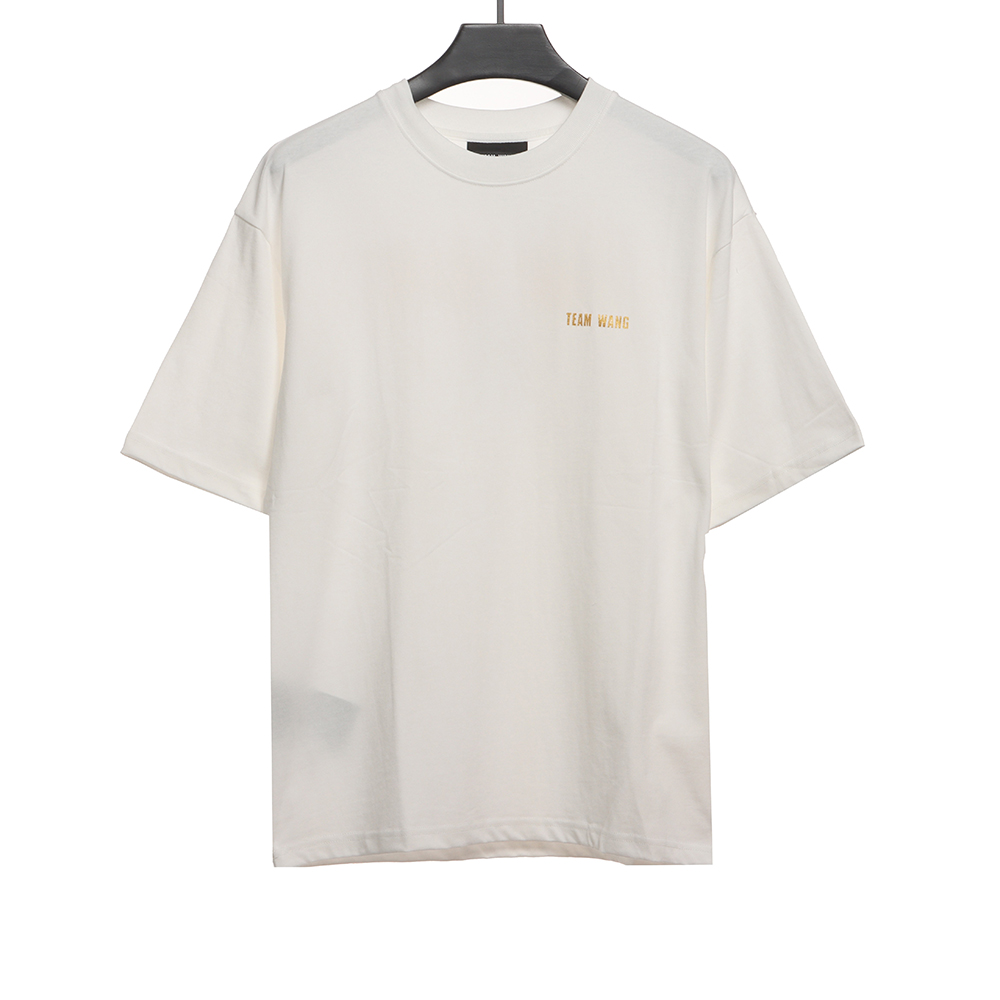 Team wang simple letter short sleeves