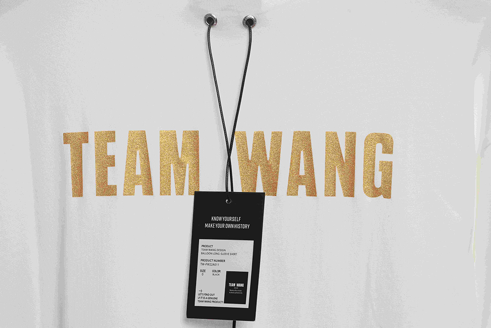 Team wang simple letter short sleeves