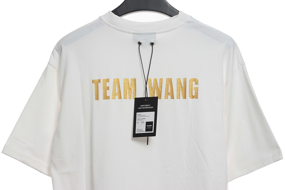 Team wang simple letter short sleeves