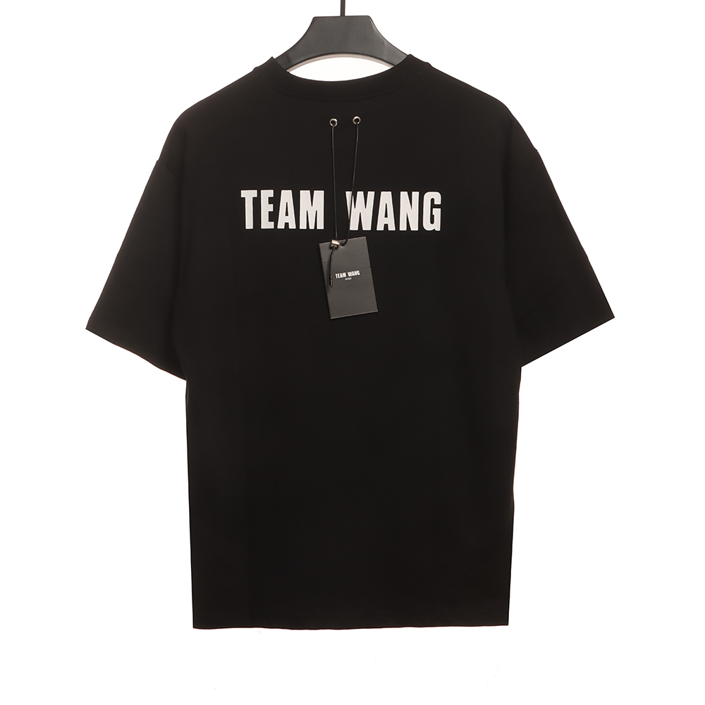 Team wang simple letter short sleeves