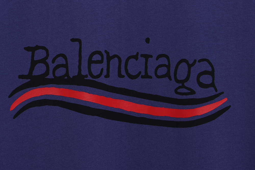 Balenciaga front and rear cola graffiti print short sleeves