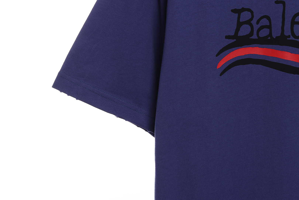 Balenciaga front and rear cola graffiti print short sleeves