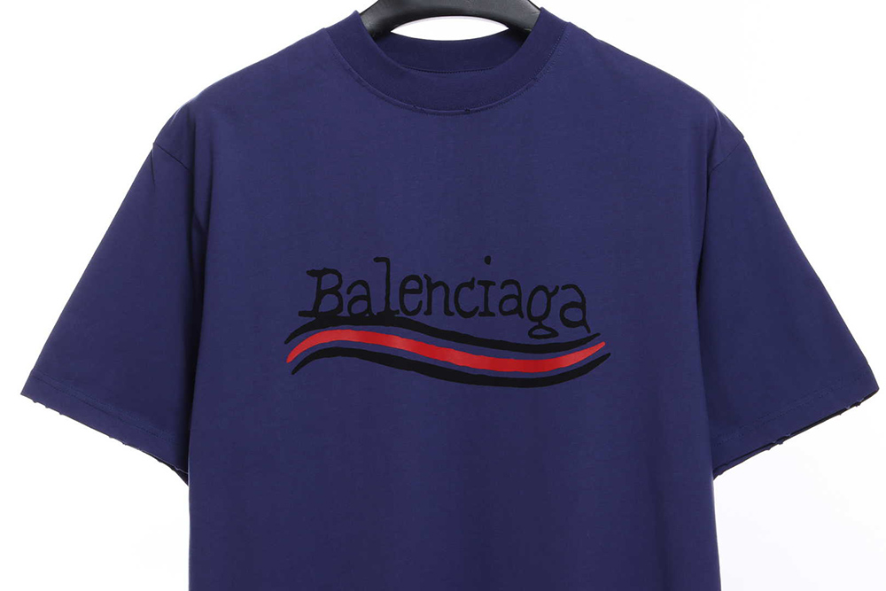 Balenciaga front and rear cola graffiti print short sleeves