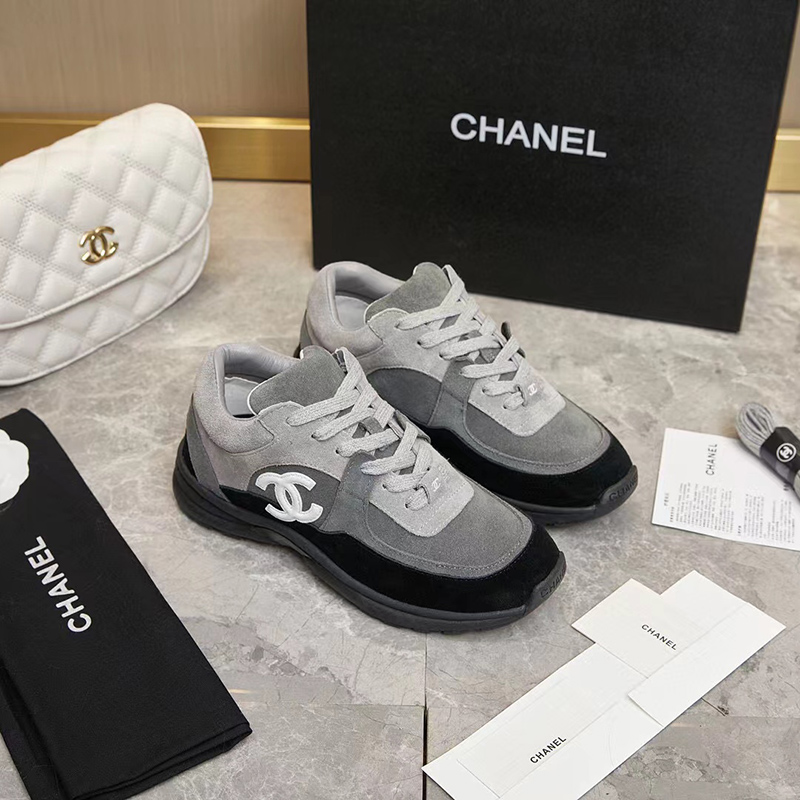 Chanel Low Top Trainer CC Grey