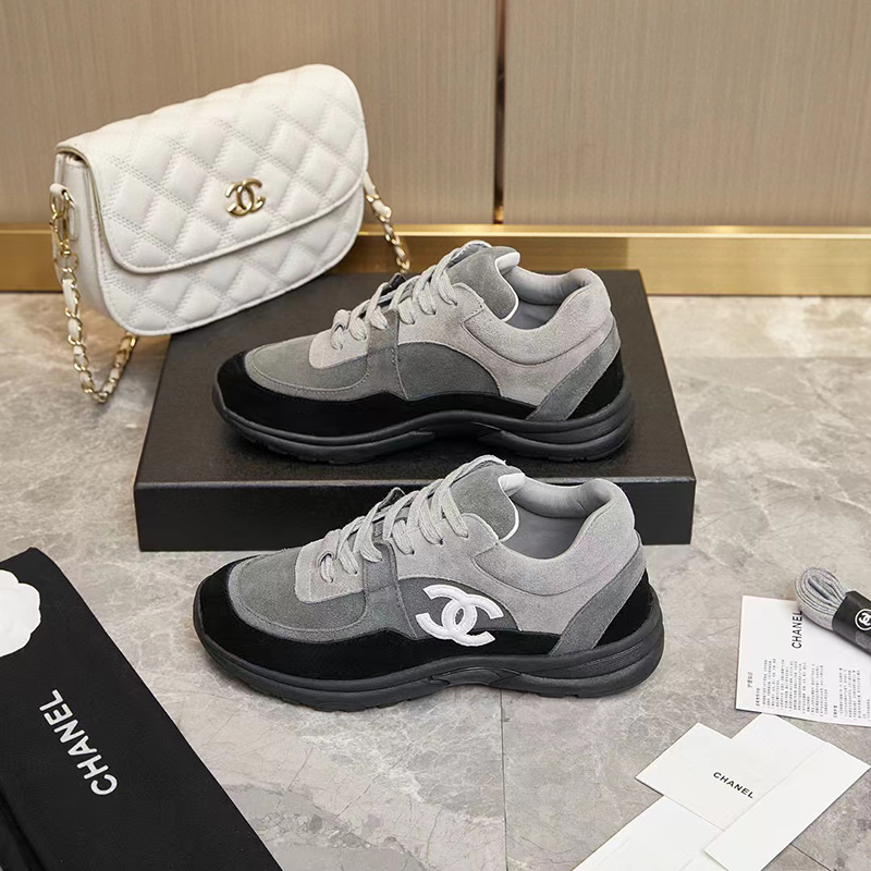 Chanel Low Top Trainer CC Grey