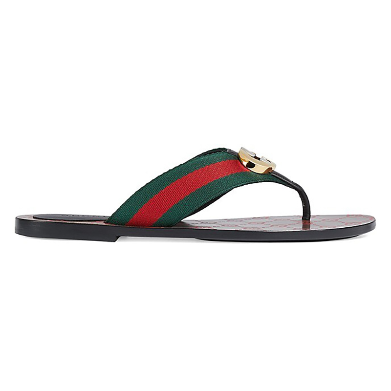 Gucci Kika Canvas Thong Slides