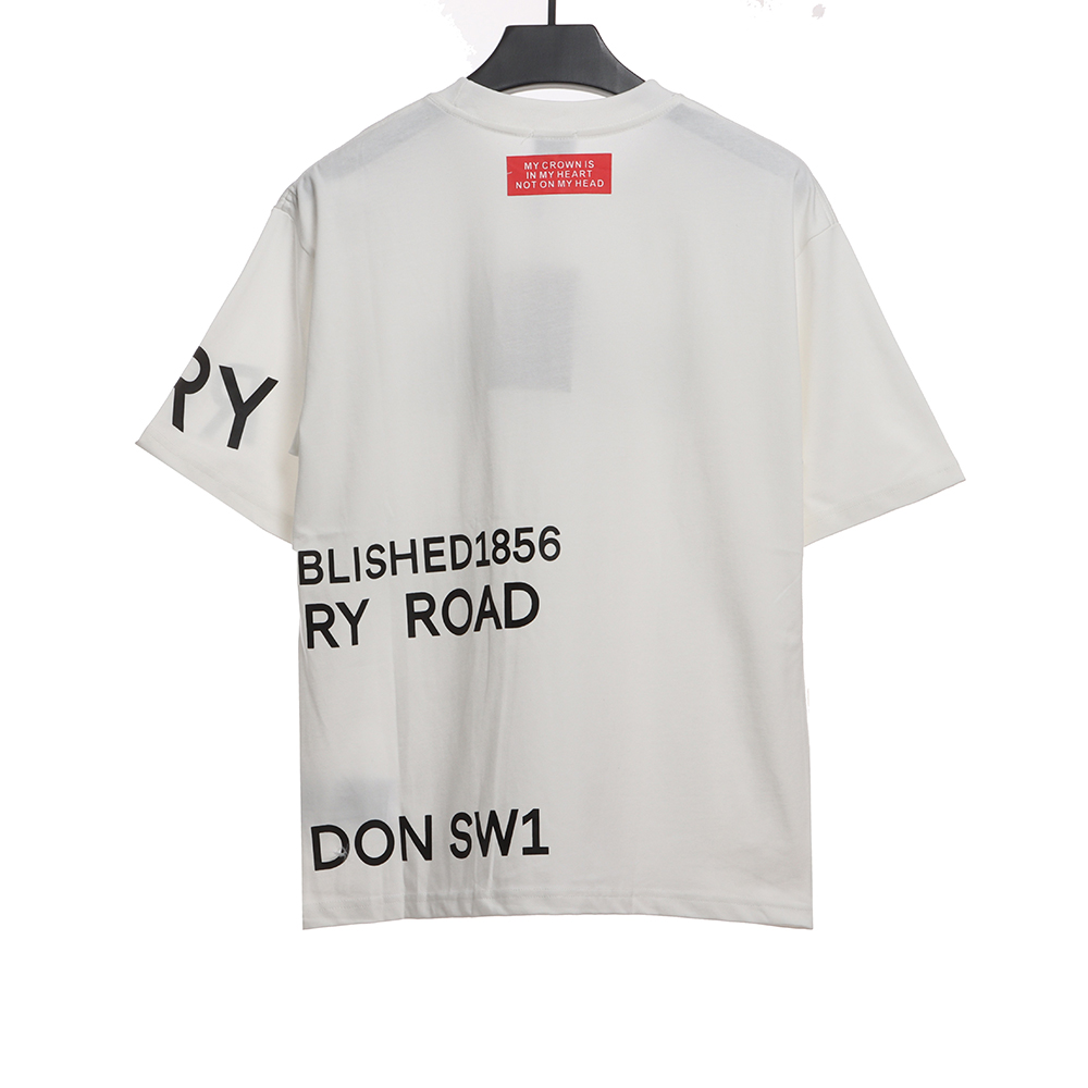 Burberry HORSEFERRY letter print short sleeves CM2