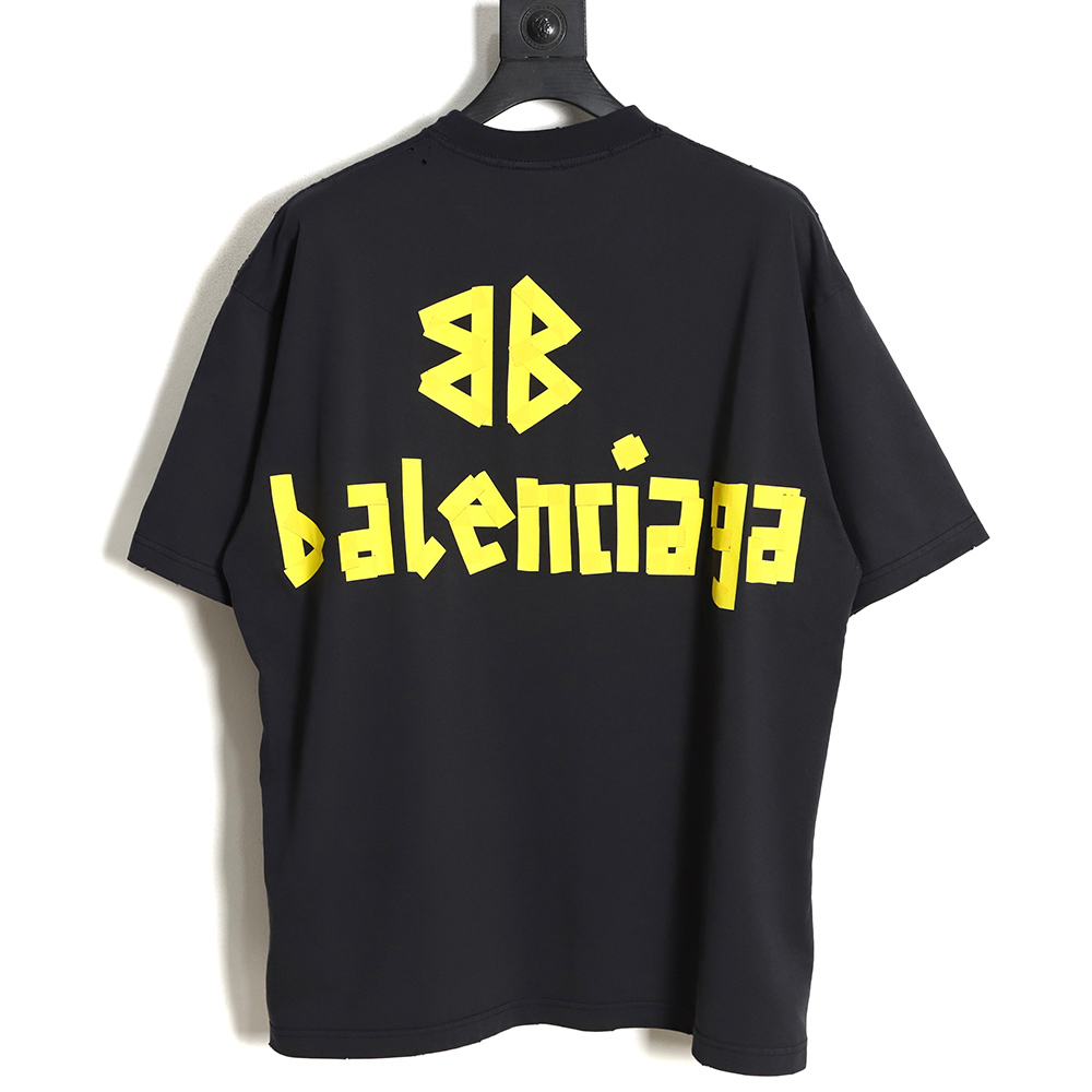 Balenciaga 23SS masking tape short-sleeved T-shirt