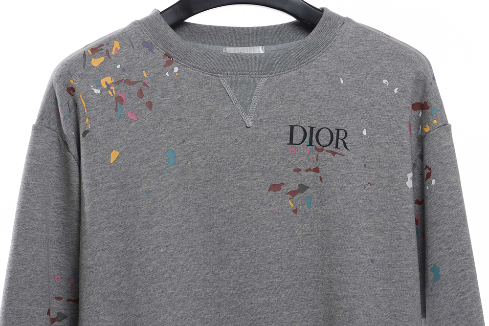 Dior handmade splash-ink sweatshirt