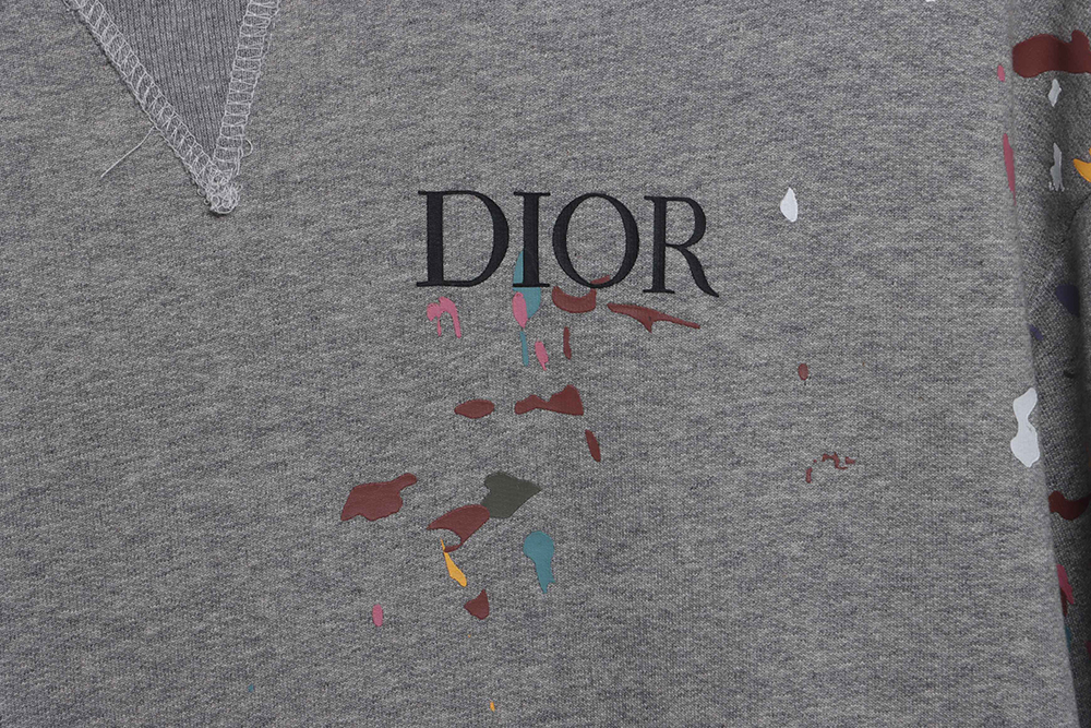 Dior handmade splash-ink sweatshirt
