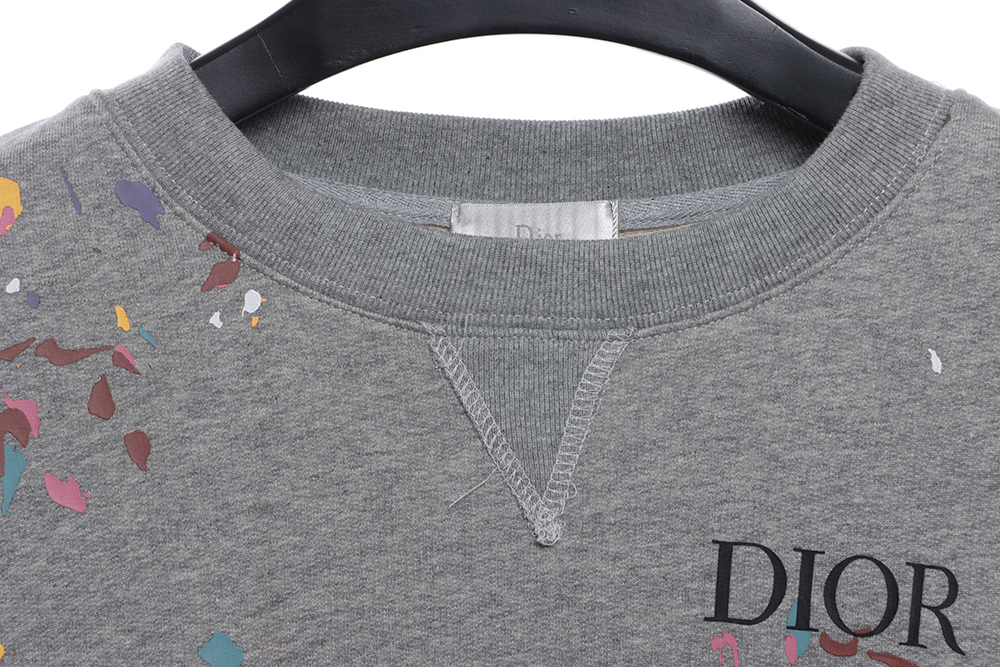 Dior handmade splash-ink sweatshirt