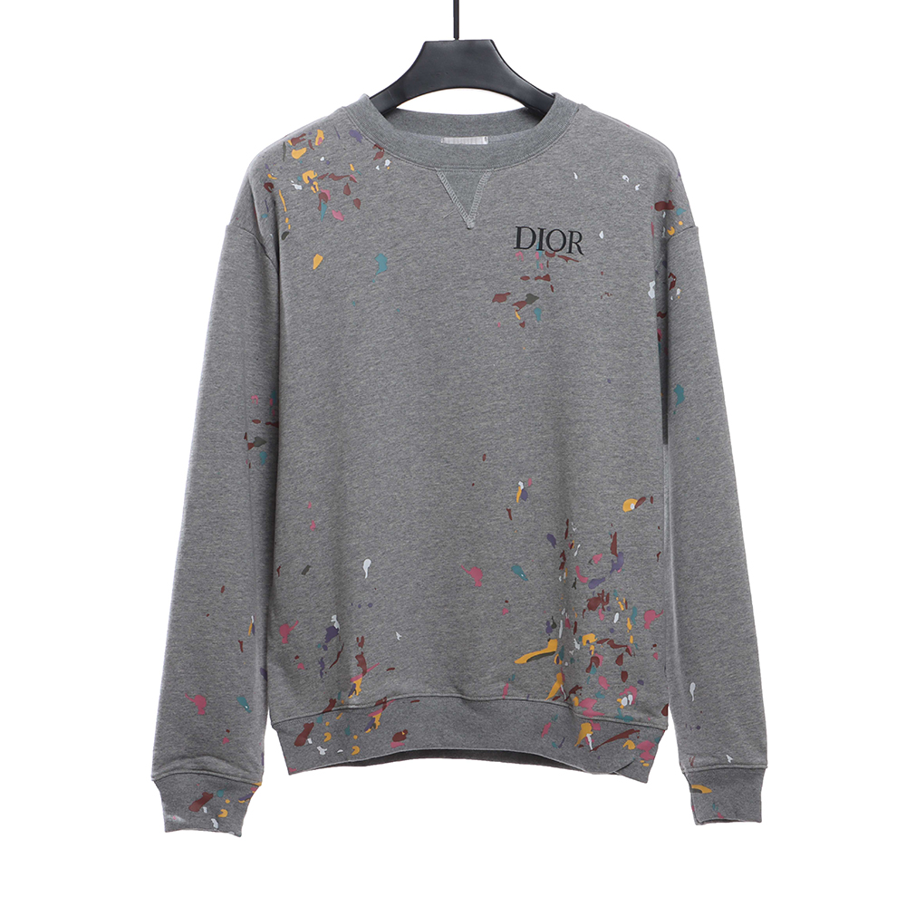 Dior handmade splash-ink sweatshirt