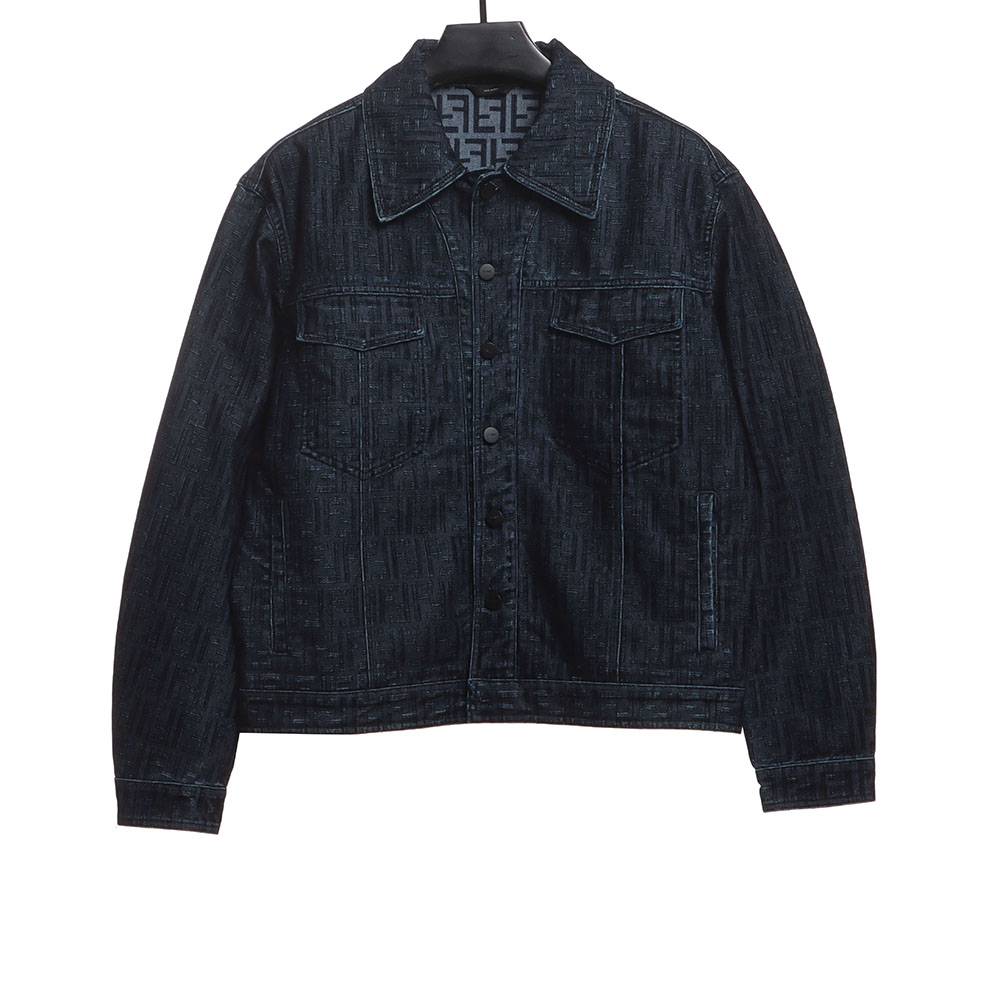 Fendi presbyopic dark pattern denim jacket