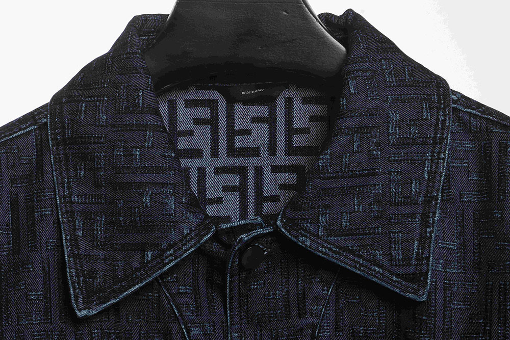 Fendi presbyopic dark pattern denim jacket