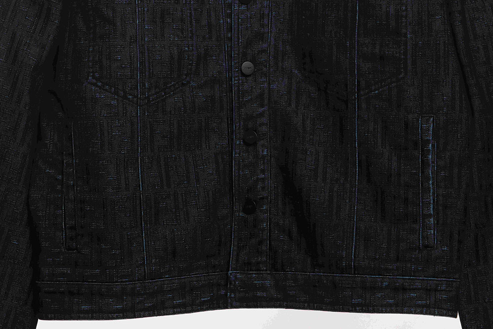 Fendi presbyopic dark pattern denim jacket