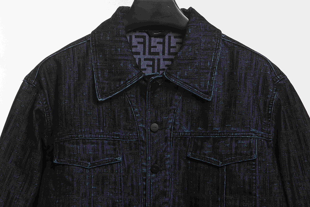 Fendi presbyopic dark pattern denim jacket