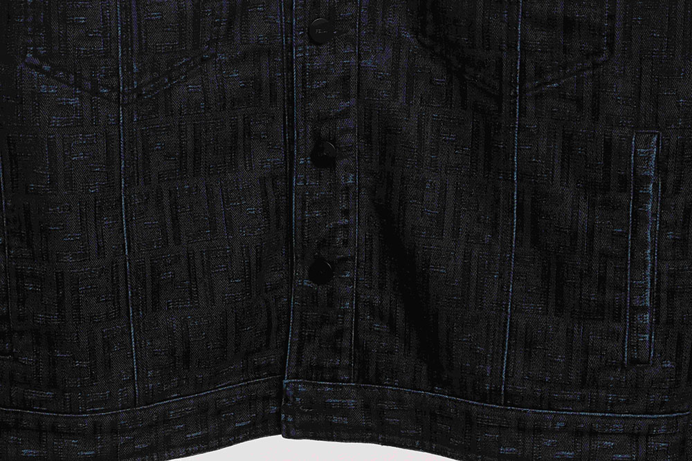 Fendi presbyopic dark pattern denim jacket