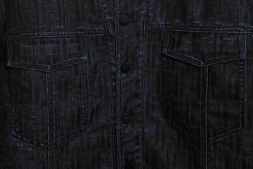 Fendi presbyopic dark pattern denim jacket