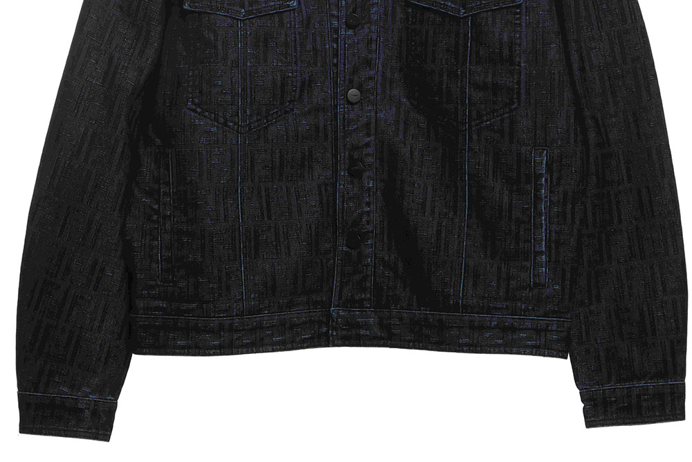 Fendi presbyopic dark pattern denim jacket