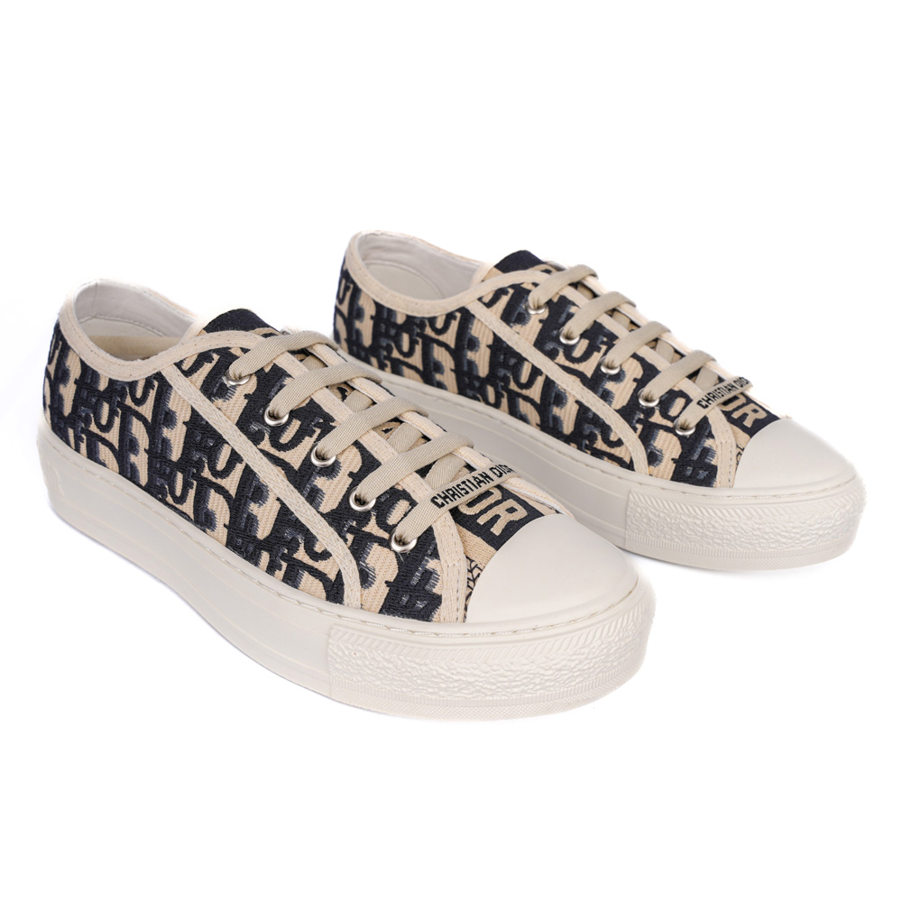 Dior Oblique Embroidered CottonWalk''n''Dior Sneaker Deep Blue