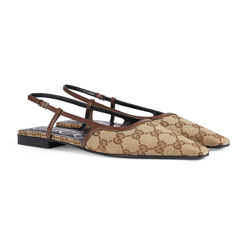GUCCI WOMEN'S GG SLINGBACK BALLET FLAT