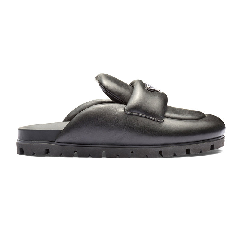 Prada Soft padded nappa leather sabots