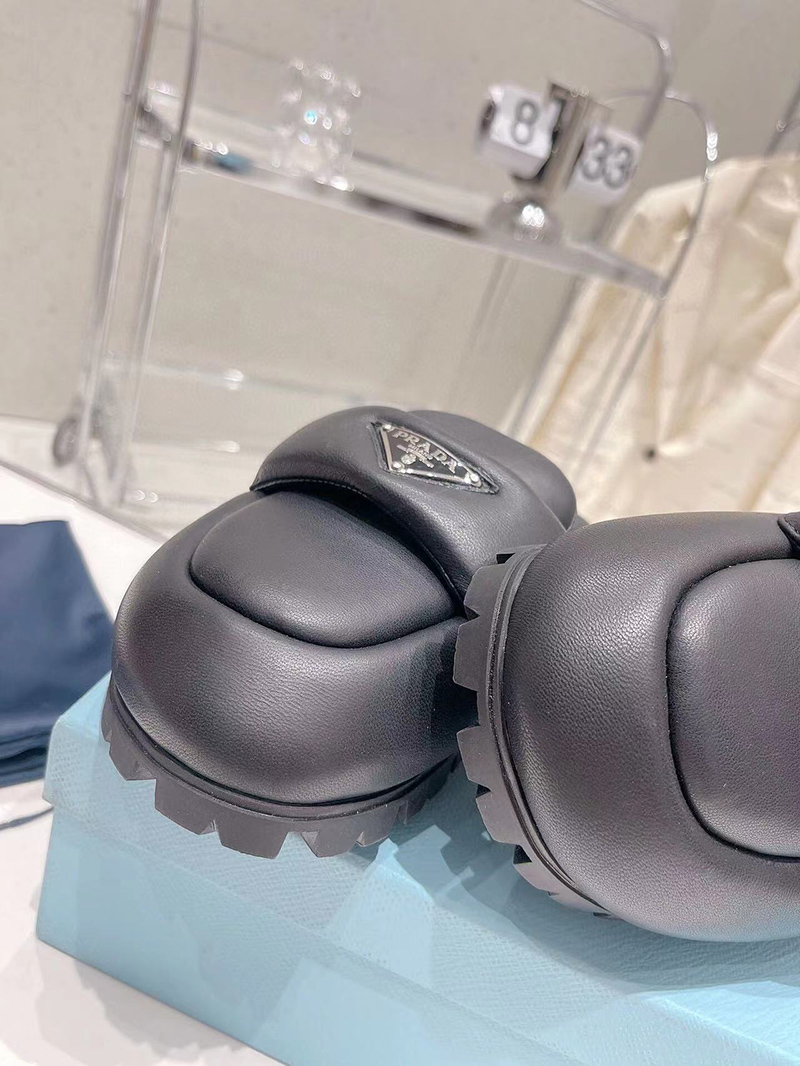 Prada Soft padded nappa leather sabots