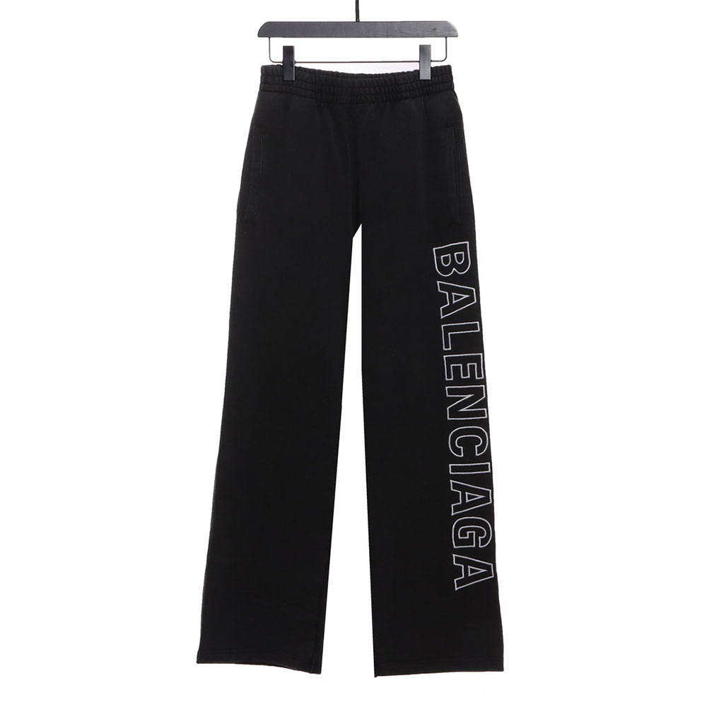 Balenciaga distressed washed monogram trousers