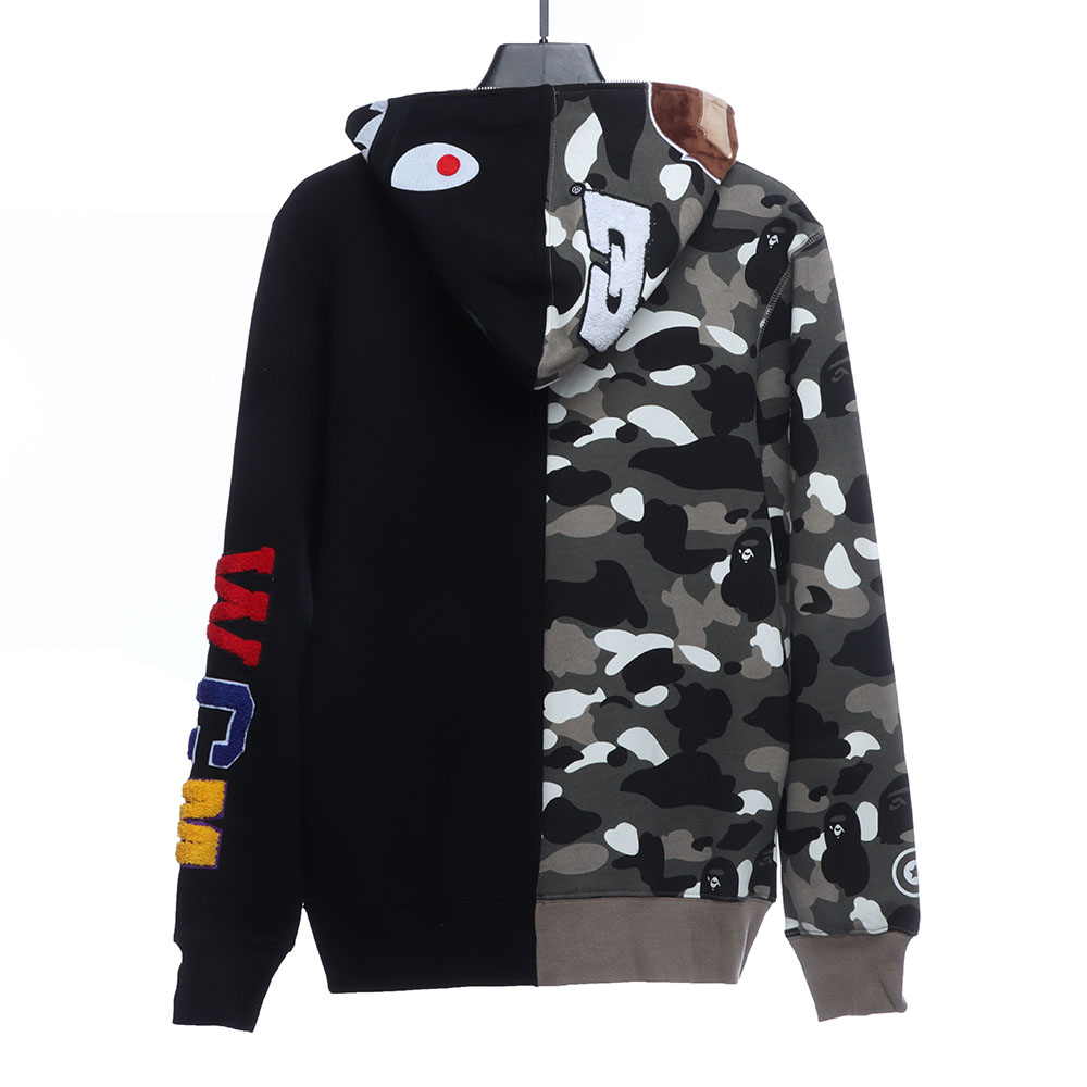 BAPE camo patchwork hoodie