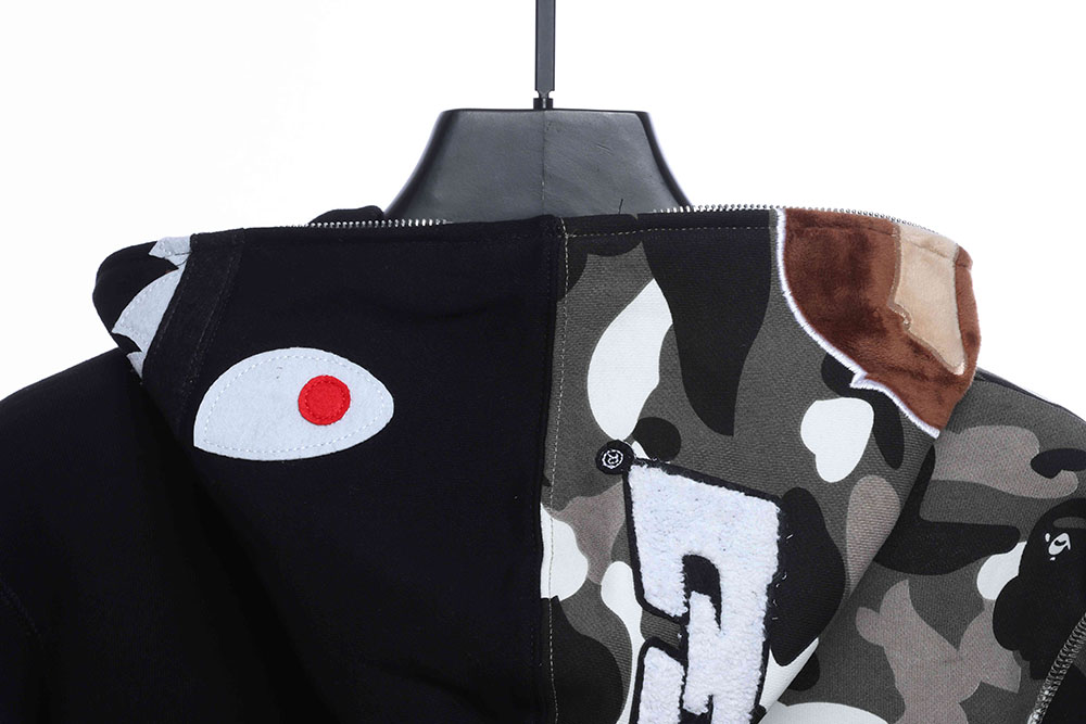 BAPE camo patchwork hoodie