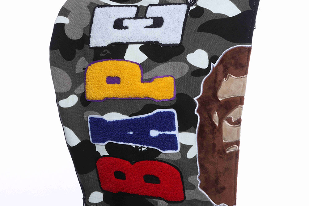 BAPE camo patchwork hoodie