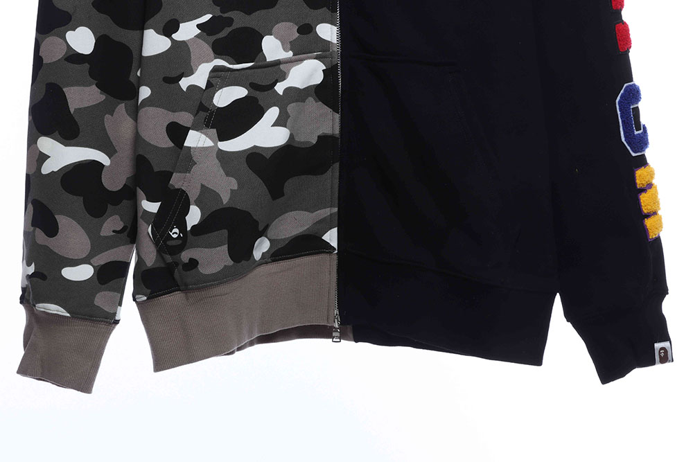 BAPE camo patchwork hoodie