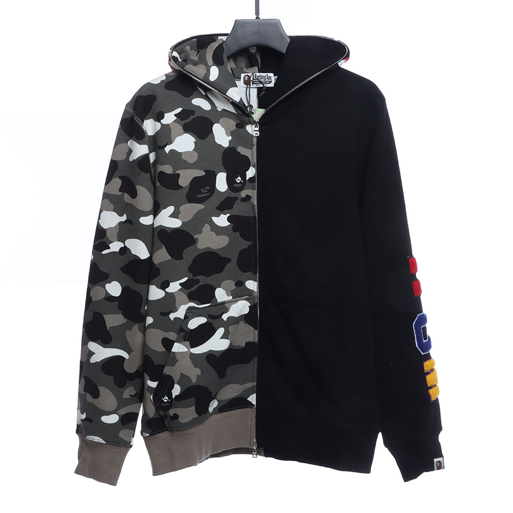 BAPE camo patchwork hoodie