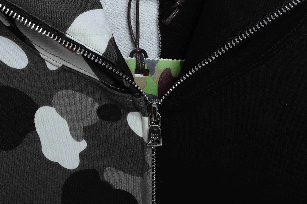 BAPE camo patchwork hoodie