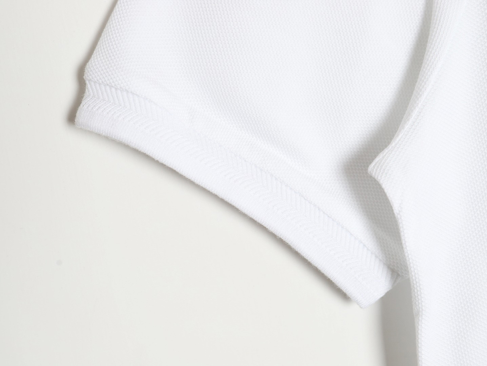 Burberry gold button logo embroidered polo shirt