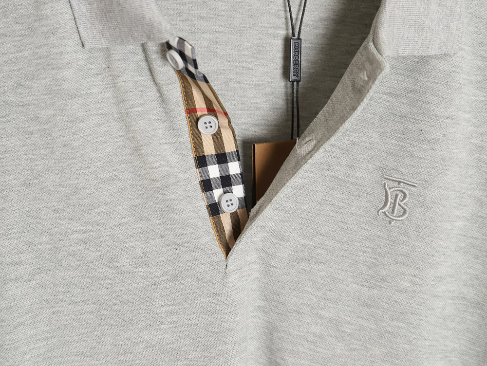 Burberry Classic BT Plaid Polo Shirt TSK1