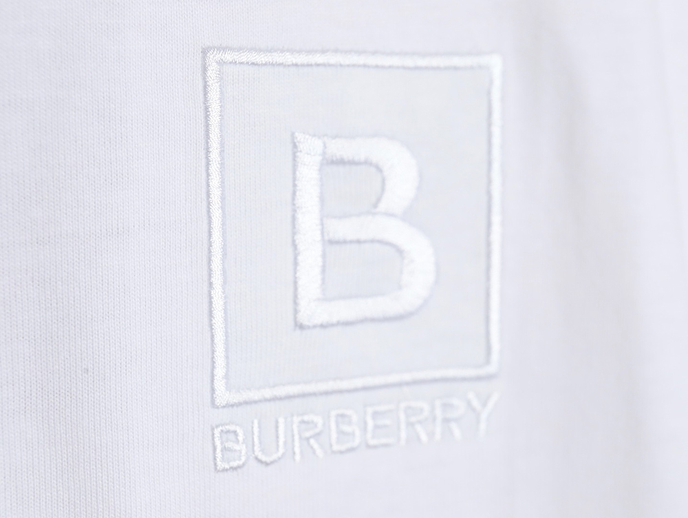 Burberry B logo embroidered plaid patchwork T-shirt