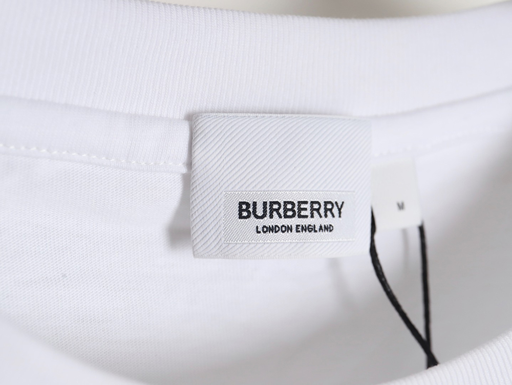Burberry B logo embroidered plaid patchwork T-shirt