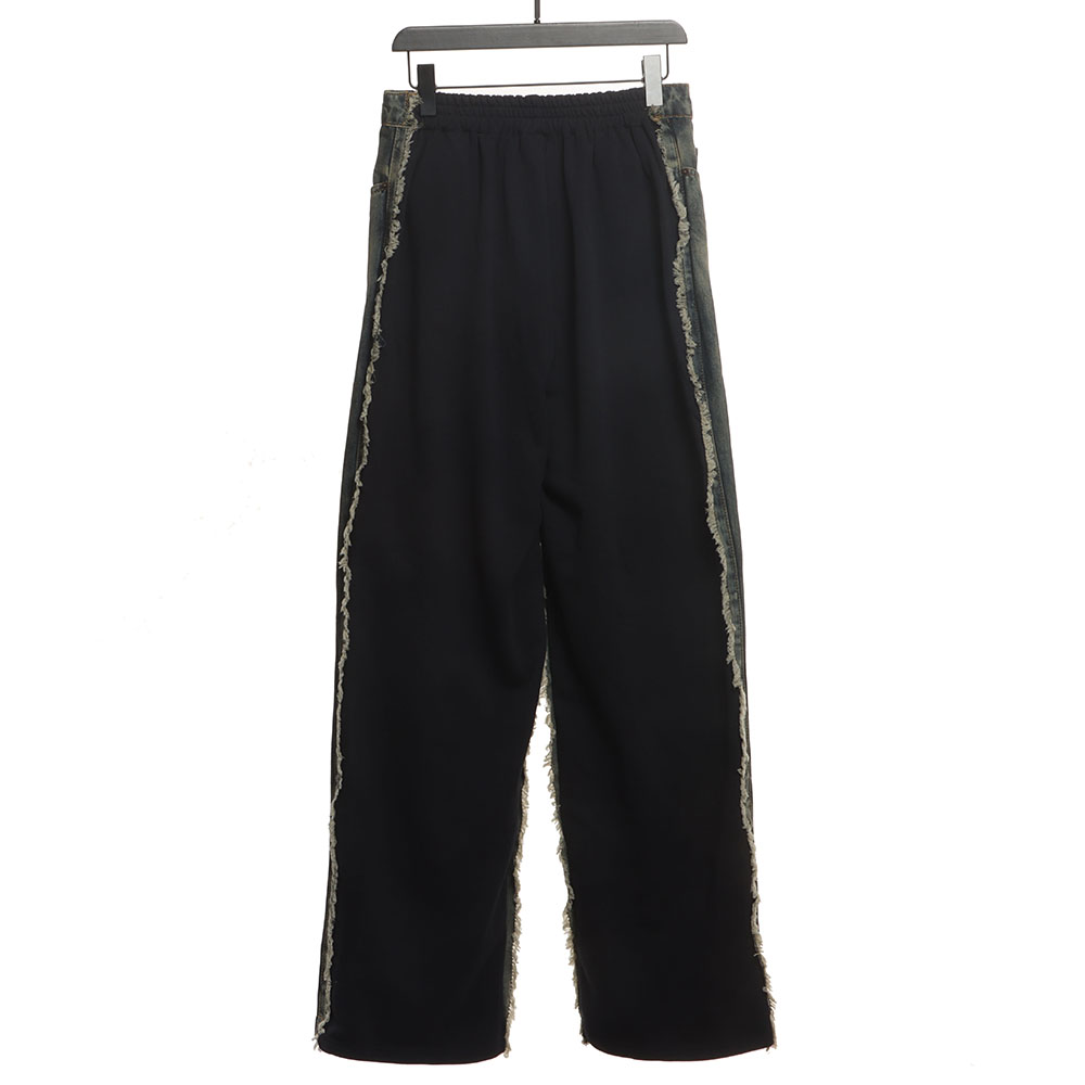 Balenciaga patchwork distressed work jeans