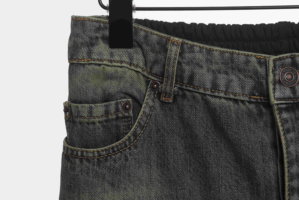Balenciaga patchwork distressed work jeans
