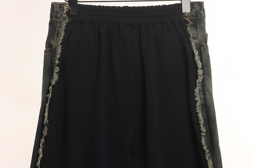 Balenciaga patchwork distressed work jeans