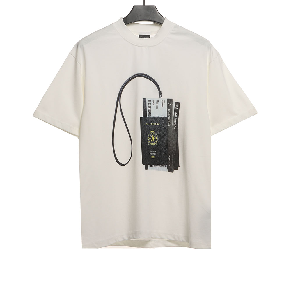 Balenciaga Air Ticket Passport Limited Short Sleeve TSK1