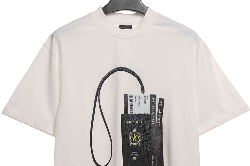 Balenciaga Air Ticket Passport Limited Short Sleeve TSK1