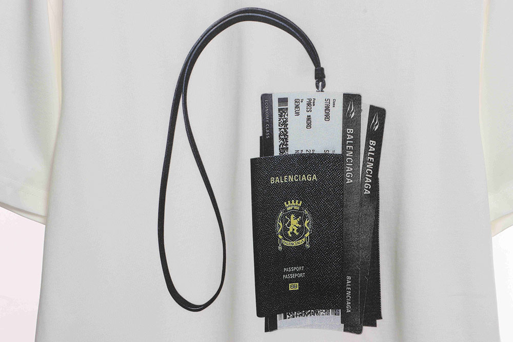 Balenciaga Air Ticket Passport Limited Short Sleeve TSK1