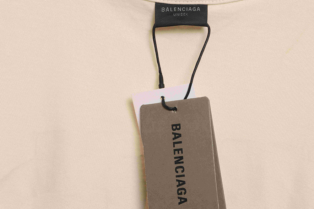 Balenciaga distressed mud dyed double B printed short sleeves TSK1