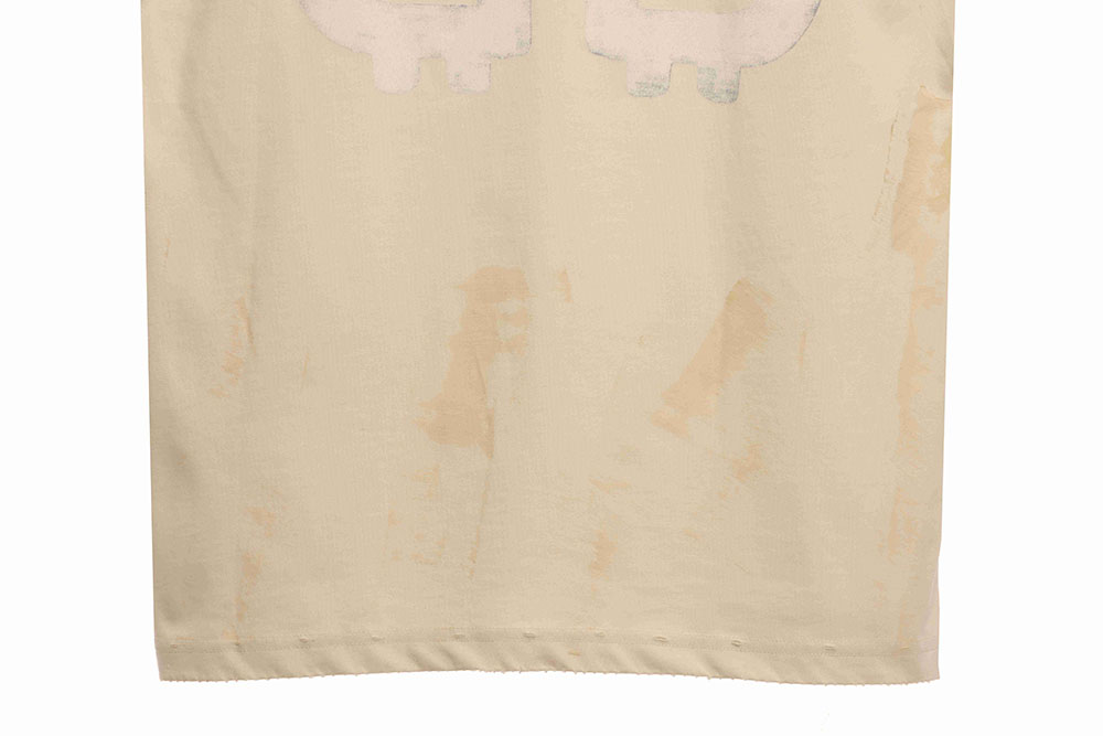 Balenciaga distressed mud dyed double B printed short sleeves TSK1