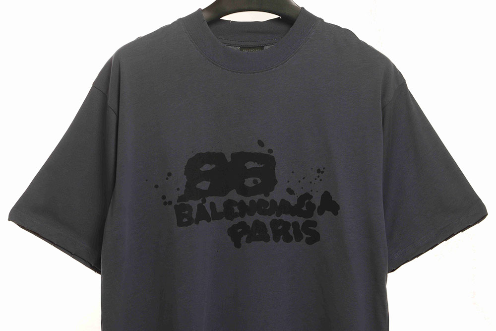 Balenciaga HAND DRAW double B graffiti short sleeves TSK3