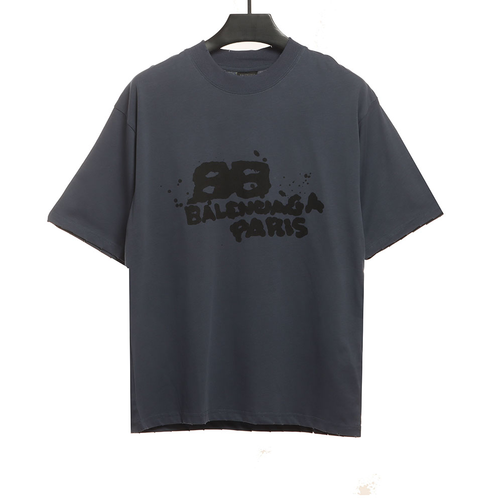 Balenciaga HAND DRAW double B graffiti short sleeves TSK3